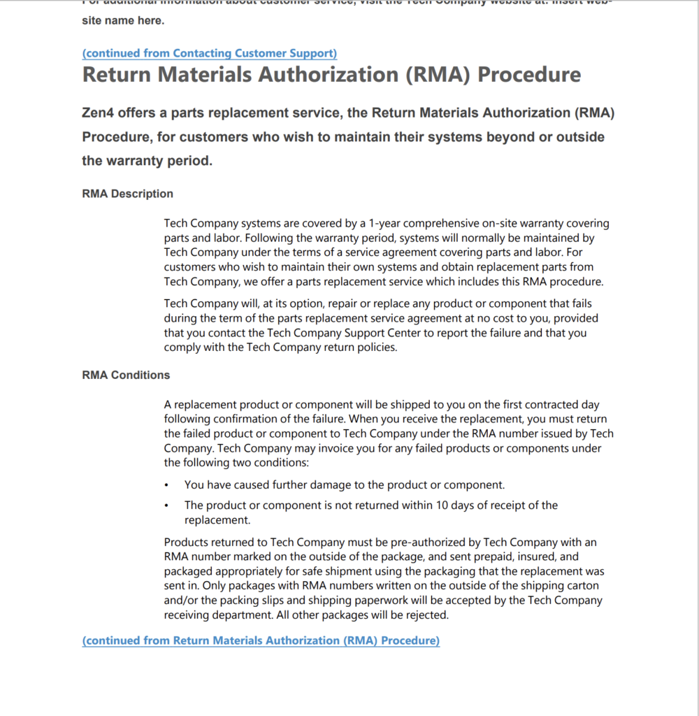 Revised RMA Concept